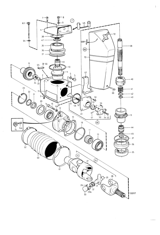 Схема узла Upper Gear Unit Для Volvo Penta 230A