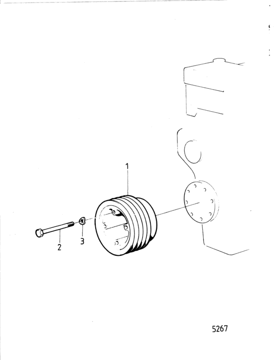 Схема узла Extra Belt Pulley Для Volvo Penta Tamd60A