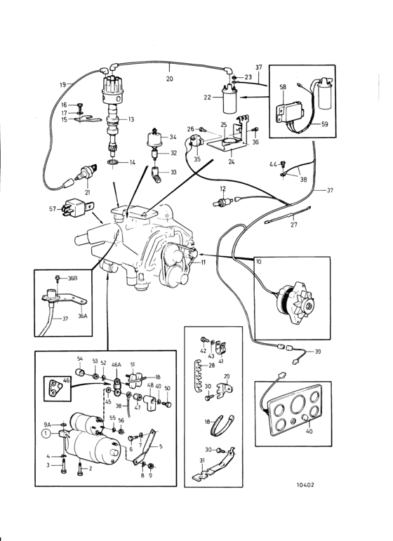 Схема узла Electrical Equipment And Instruments Для Volvo Penta 571A