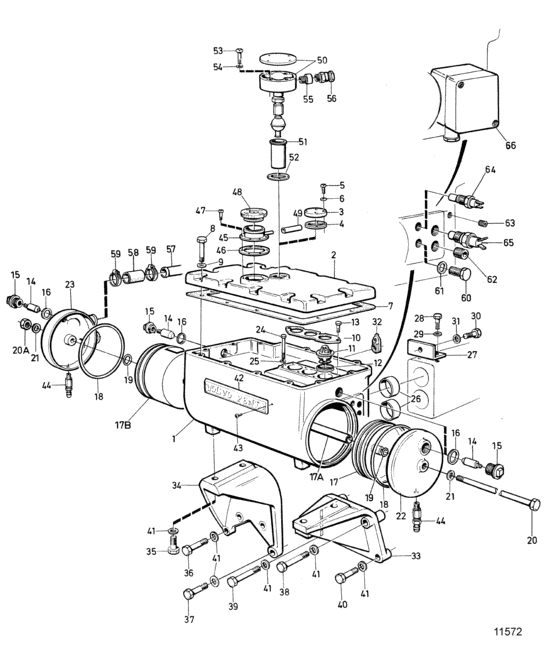 Схема узла Keel Cooling Для Volvo Penta Tmd100C