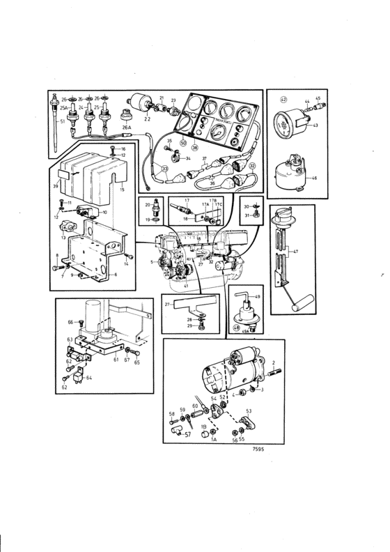 Схема узла Electrical System And Instrument Для Volvo Penta Aqad40B