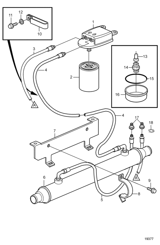 Схема узла Lubricating System Для Volvo Penta 8.1Gi-Bf