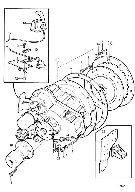Схема узла Reverse Gear Irm 301A Для Volvo Penta Tamd61A