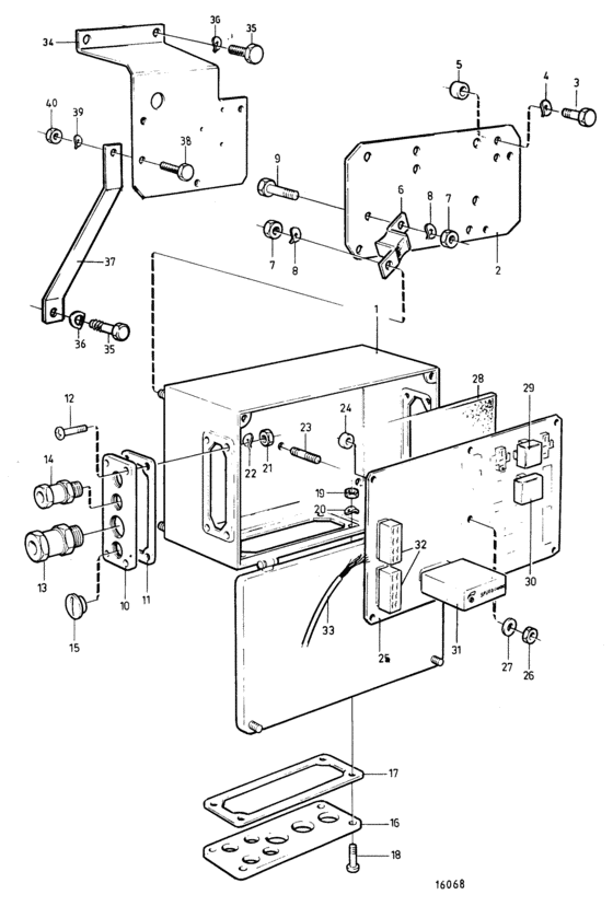 Схема узла Electrical Box, Classifiable Для Volvo Penta Tmd102A