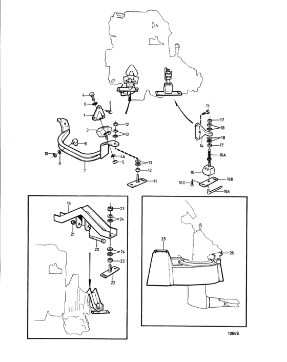 Схема узла Engine Suspension: C Для Volvo Penta 2001B