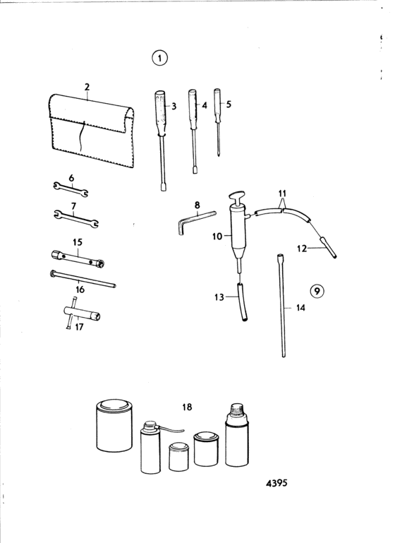 Схема узла Set Of Tools Для Volvo Penta Aq240A