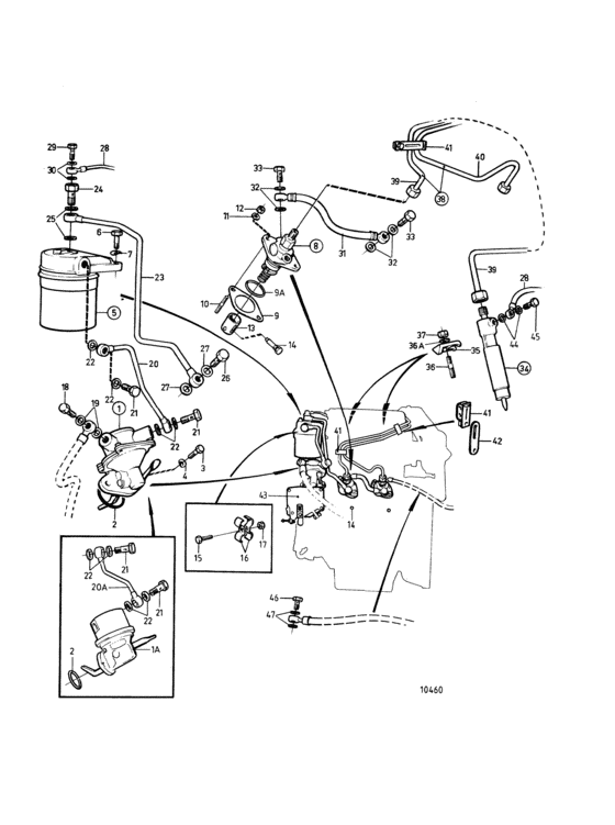 Схема узла Fuel System: 868404Bg Для Volvo Penta 2002Ag