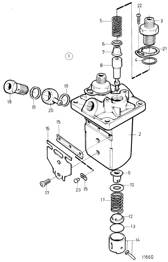 Схема узла Fuel Injection Pump, Components Для Volvo Penta Md2010A