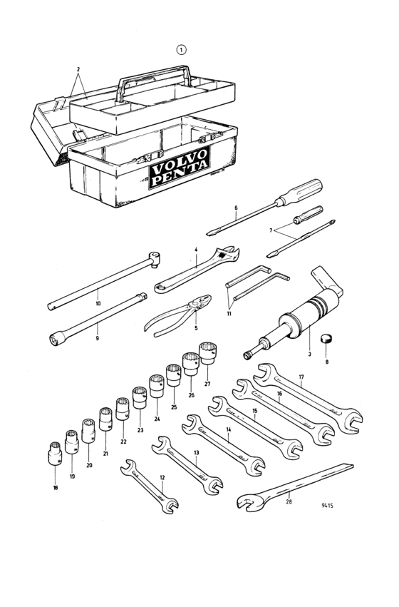 Схема узла Tool Kit Для Volvo Penta Tamd122D