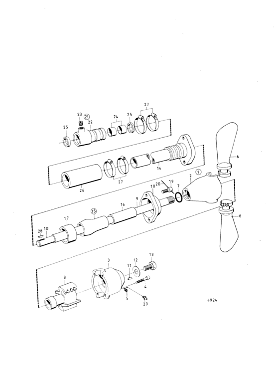 Схема узла Propeller Device Для Volvo Penta Md7B