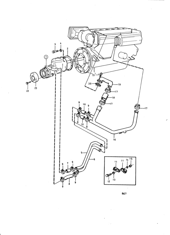 Схема узла Connecting Components Reverse Gear Ms3B, Ms3C: B Для Volvo Penta Tamd40B
