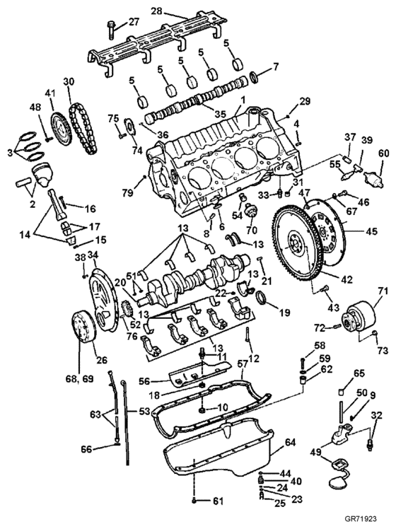 Схема узла Crankcase And Oil Pan Для Volvo Penta 7.4Gsipwtr
