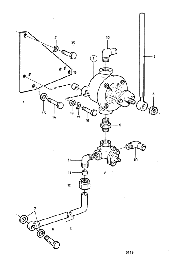 Схема узла Oil Bilge Pump, Manual Для Volvo Penta Tamd121D