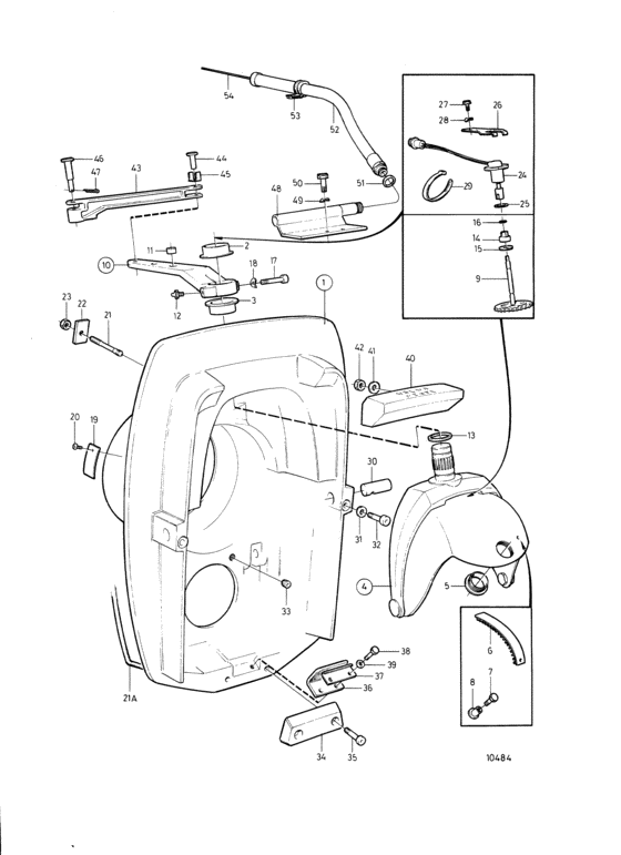 Схема узла Shield With Mounting Components Для Volvo Penta 230A