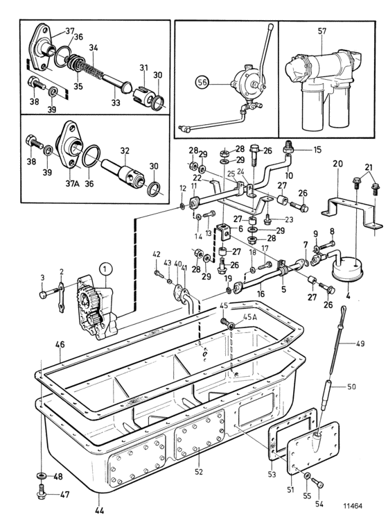 Схема узла Lubricating System Для Volvo Penta Tmd100C