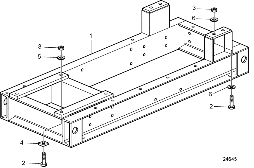 Схема узла Engine Mounting And Frame Для Volvo Penta D5A-B Ta