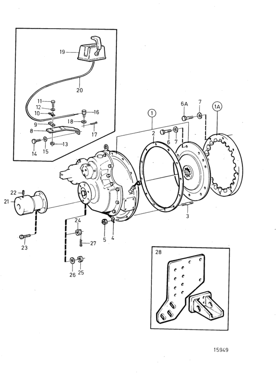 Схема узла Reverse Gear Mg 507A, Mg 507-1, Mg 507A-1 Для Volvo Penta Tamd71A