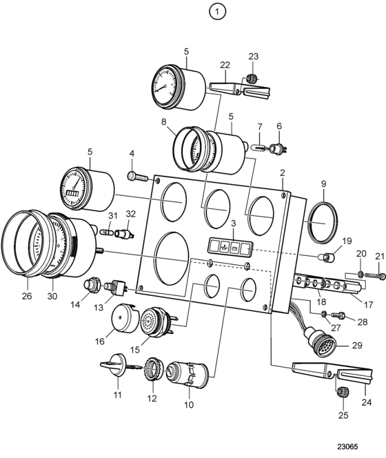 Схема узла Instrument Panel 12V Для Volvo Penta Tamd42Wj-A