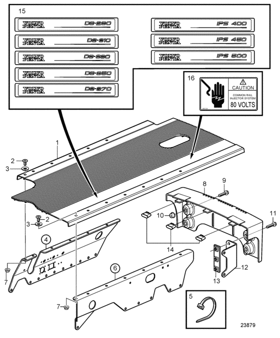 Схема узла Protecting Cover Для Volvo Penta D6-280A-B