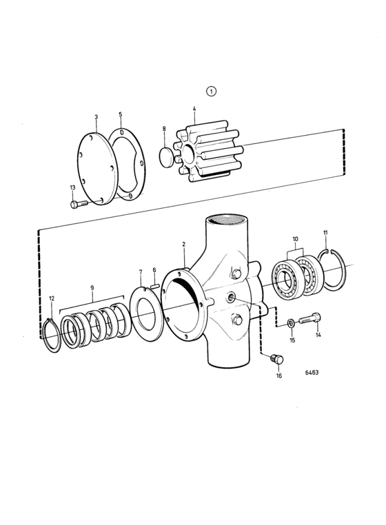 Схема узла Flushing Pump 11/4\'\' Bilge Pump 2\'\': A Для Volvo Penta Md120Ak