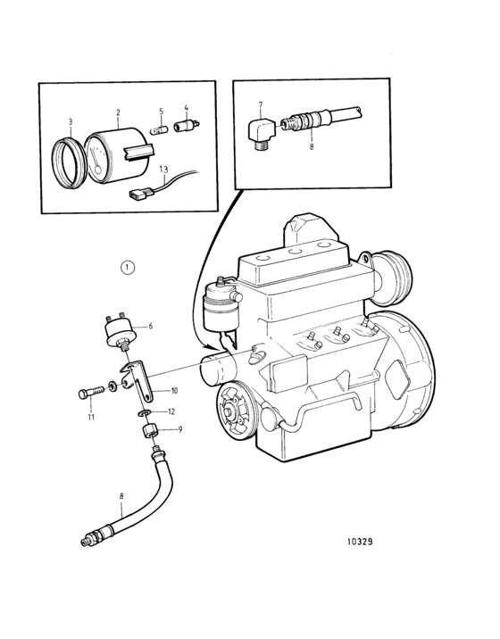 Схема узла Oil Pressure Gauge Set: 828878 Для Volvo Penta 2003Tb