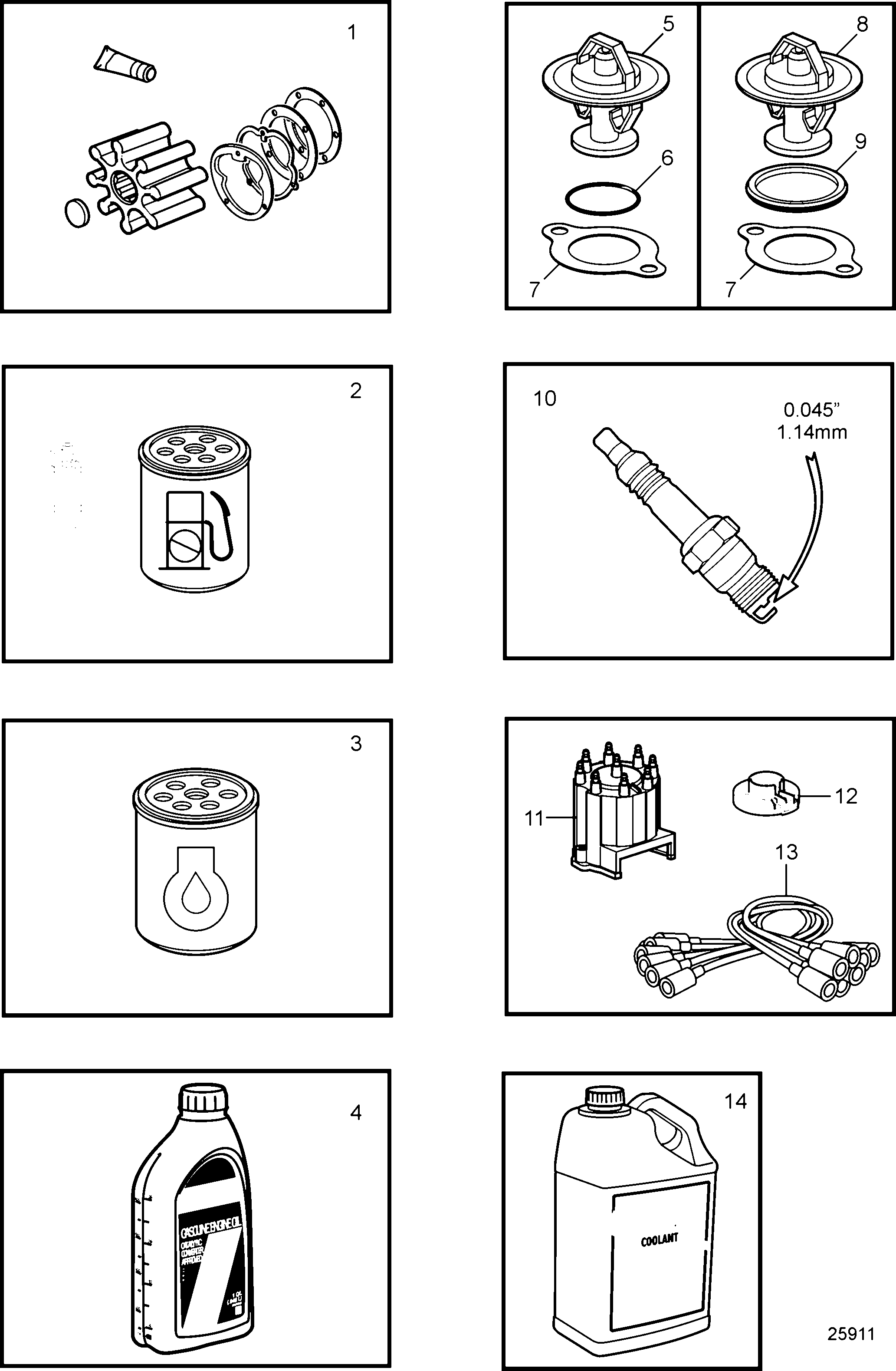 Схема узла Maintenance Parts, 5.0L & 5.7L