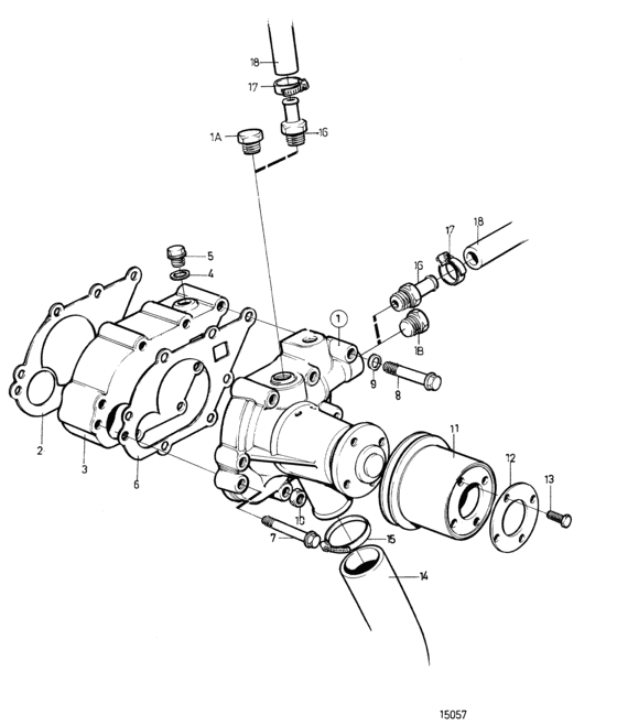 Схема узла Водяной Насос Для Volvo Penta Md2010C