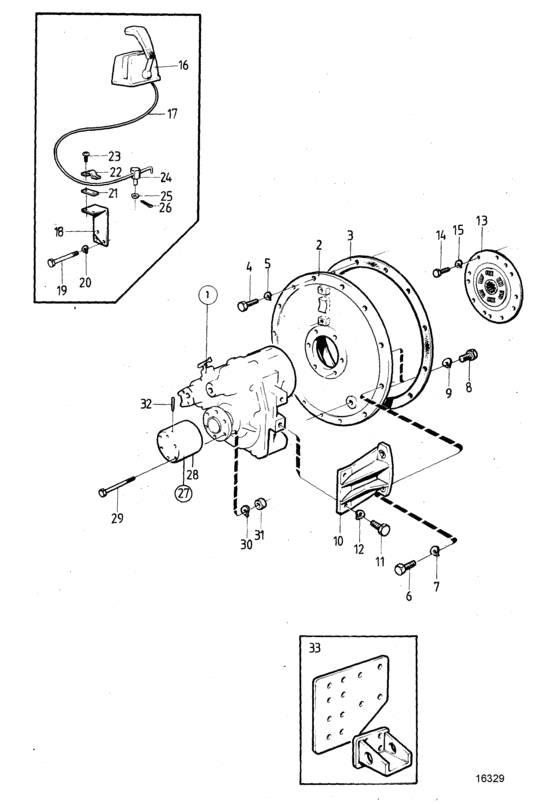 Схема узла Reverse Gear Mg 502 Для Volvo Penta Tamd61A