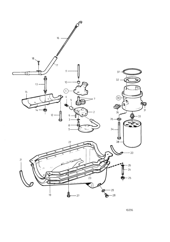 Схема узла Lubricating System Для Volvo Penta 571A