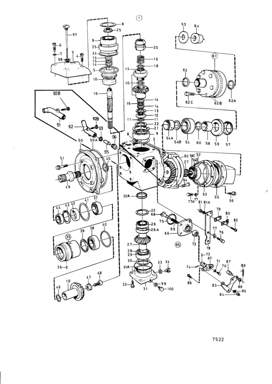 Схема узла Reverse Gear Ms3B: 852001 Для Volvo Penta Aqad40B