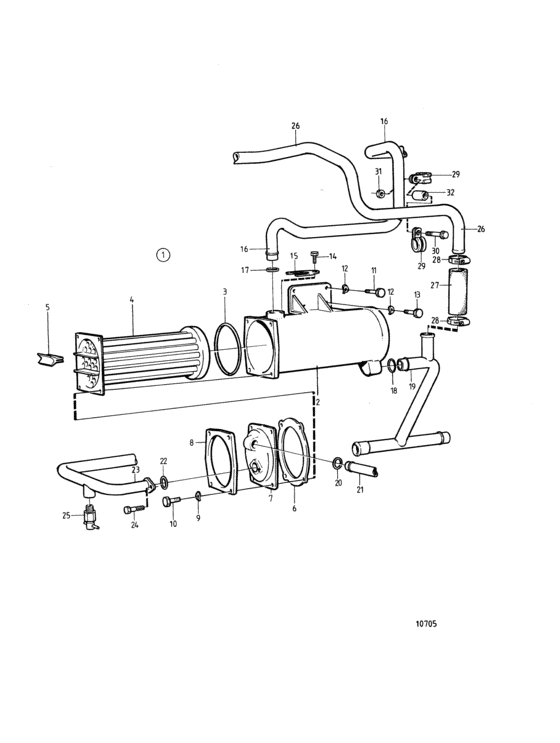 Схема узла Нагреватель Для Volvo Penta 2003Tb