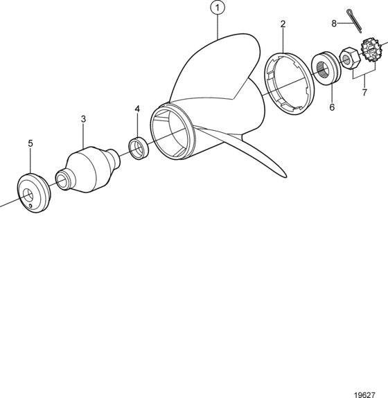 Схема узла Propeller, 3-Blade Для Volvo Penta Sx-Ct
