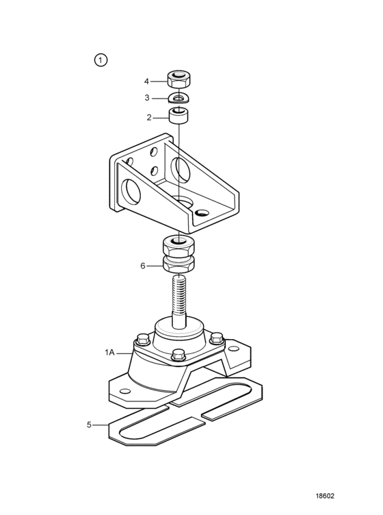 Схема узла Flexible Engine Suspension Для Volvo Penta Tamd74A-B