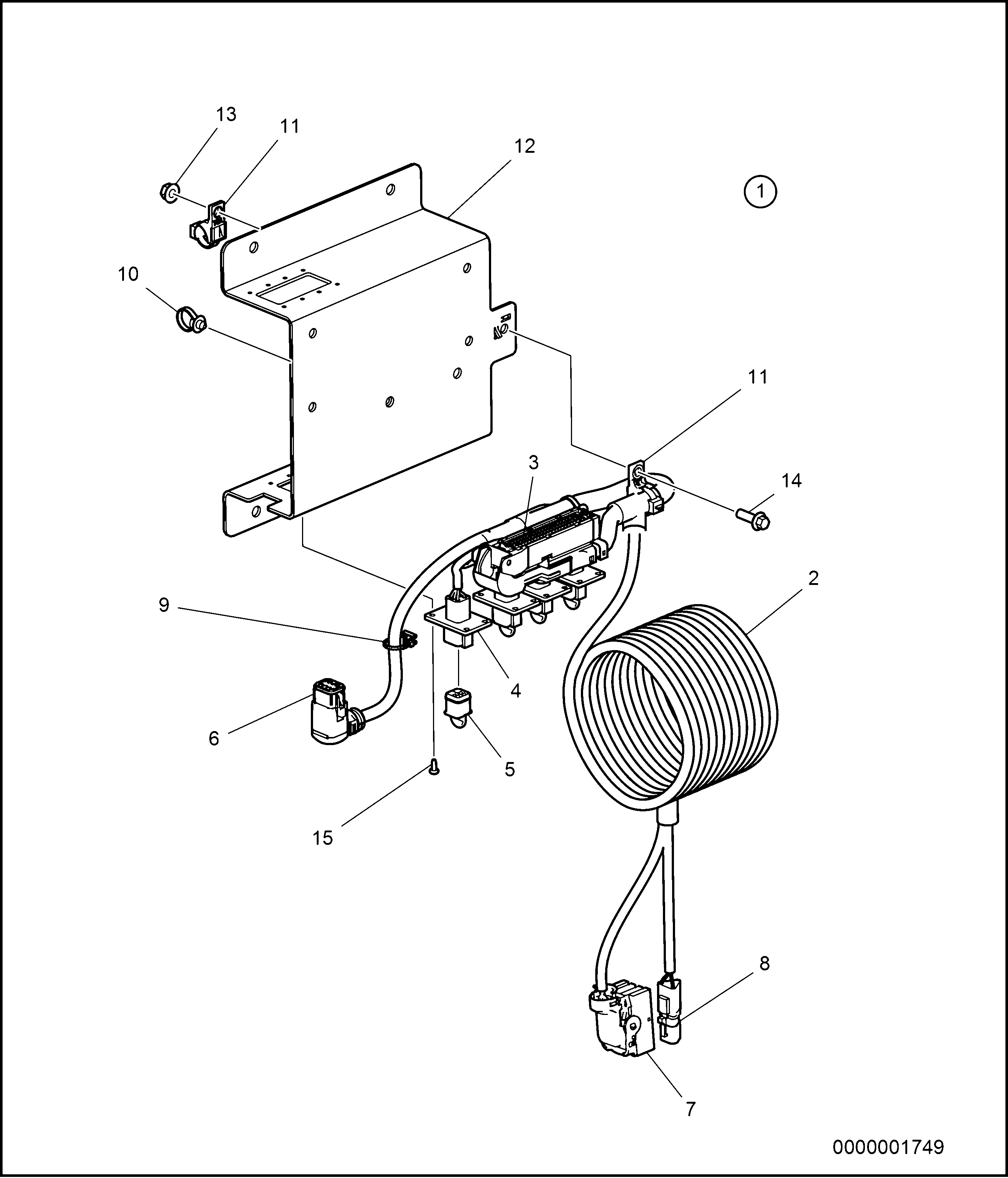 Схема узла Wiring Harness Reverse Gear Zf400, Evc 2.0
