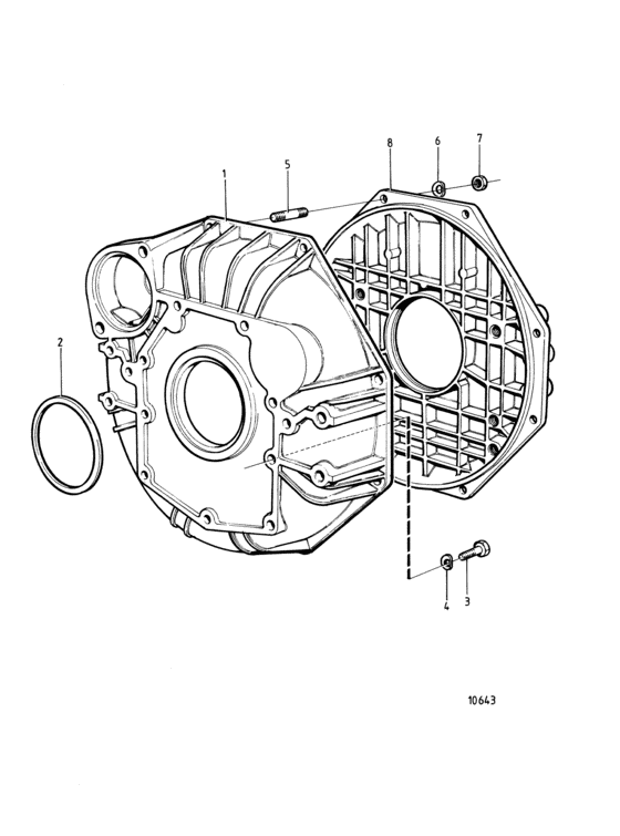 Схема узла Flywheel Casing Для Volvo Penta 2003Tb