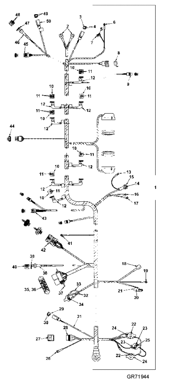 Схема узла Engine Harness Для Volvo Penta 7.4Gipwtr