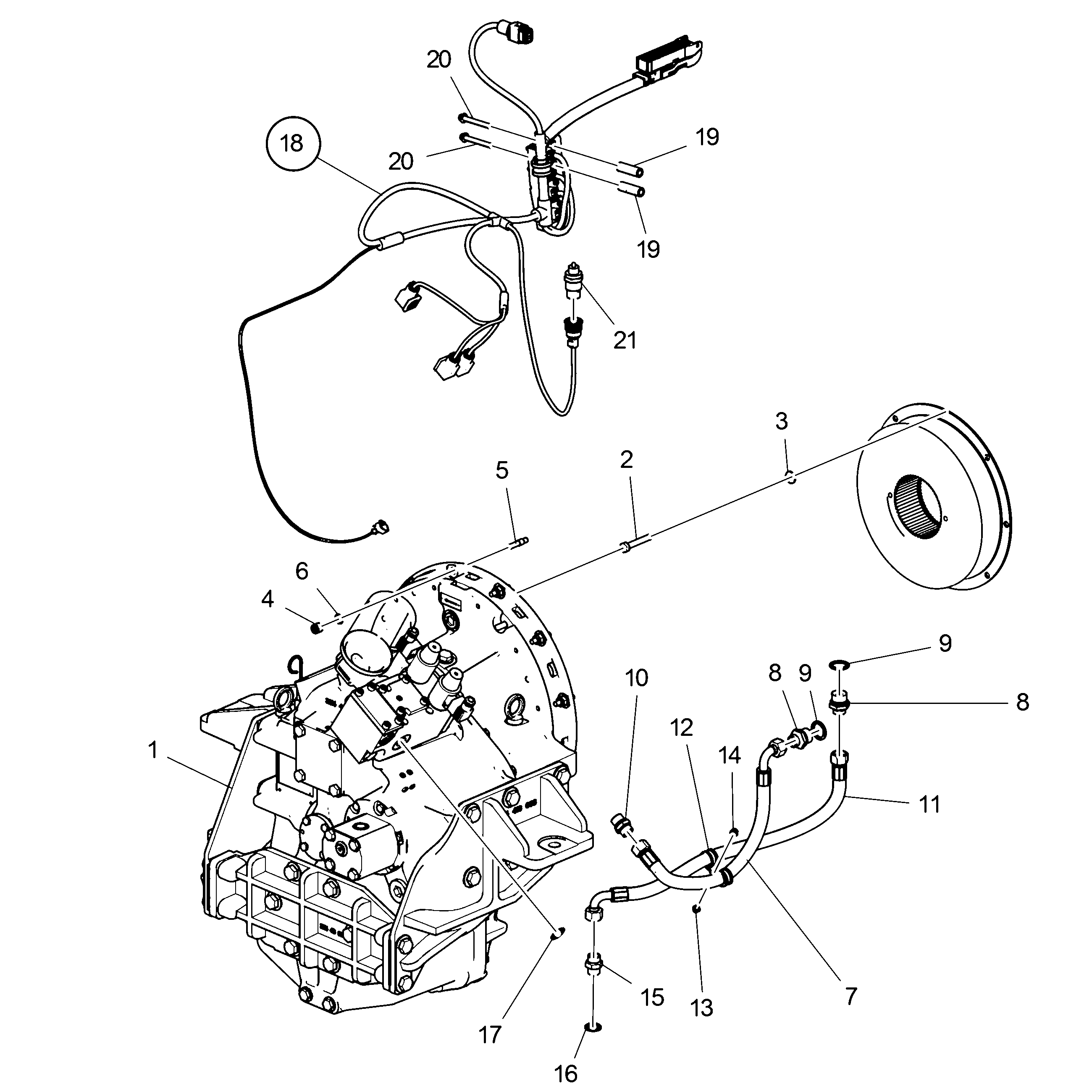 Схема узла Connecting Components Reverse Gear Zf325Iv-E, Ratio 2.03:1
