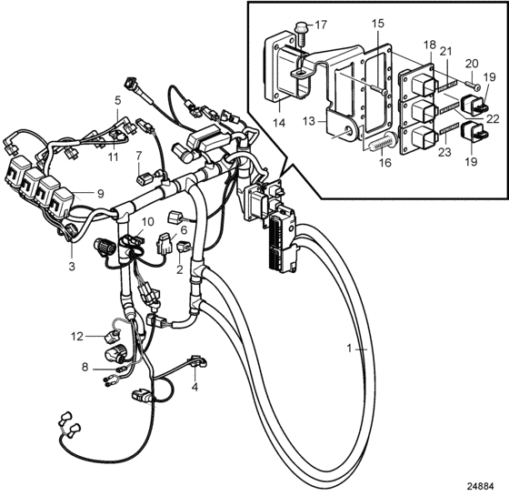 Схема узла Electrical System Для Volvo Penta D3-220A-D