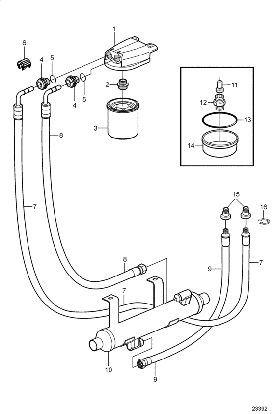 Схема узла Lubricating System Для Volvo Penta 8.1Gi-Hf