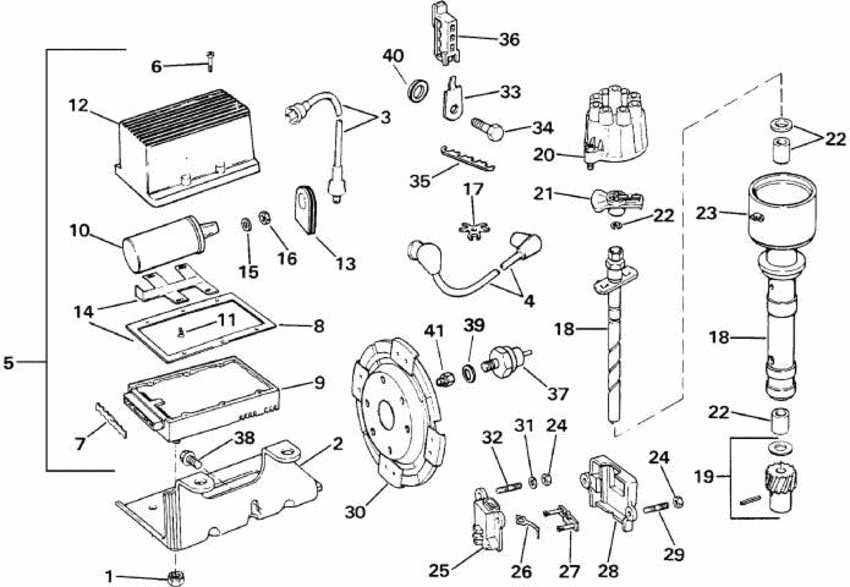 Схема узла Ignition, Eem Для Volvo Penta 7.4Glpncs