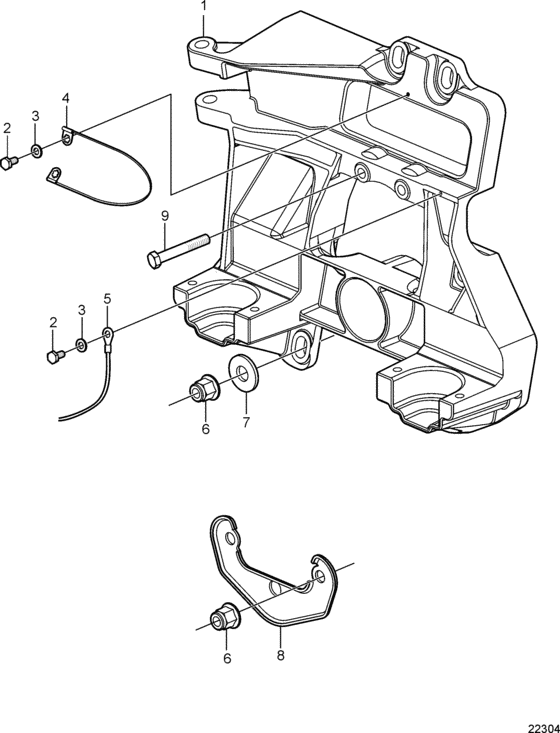 Схема узла Inner Transom Plate Для Volvo Penta Sx-Maclt