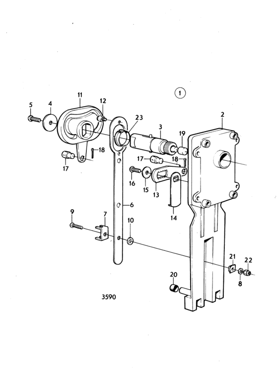 Схема узла Control Mechanism Для Volvo Penta Bb115B