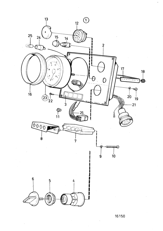 Схема узла Instrument Panel Standard Для Volvo Penta Tmd22A