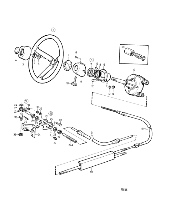 Схема узла Steering System Sts330 Для Volvo Penta Md22L-B