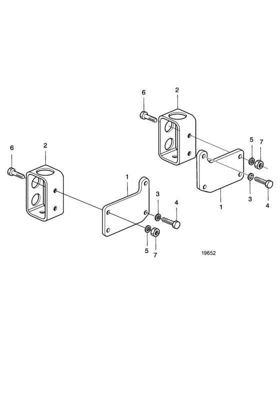 Схема узла Engine Mounts, Front Для Volvo Penta D5A-A Ta