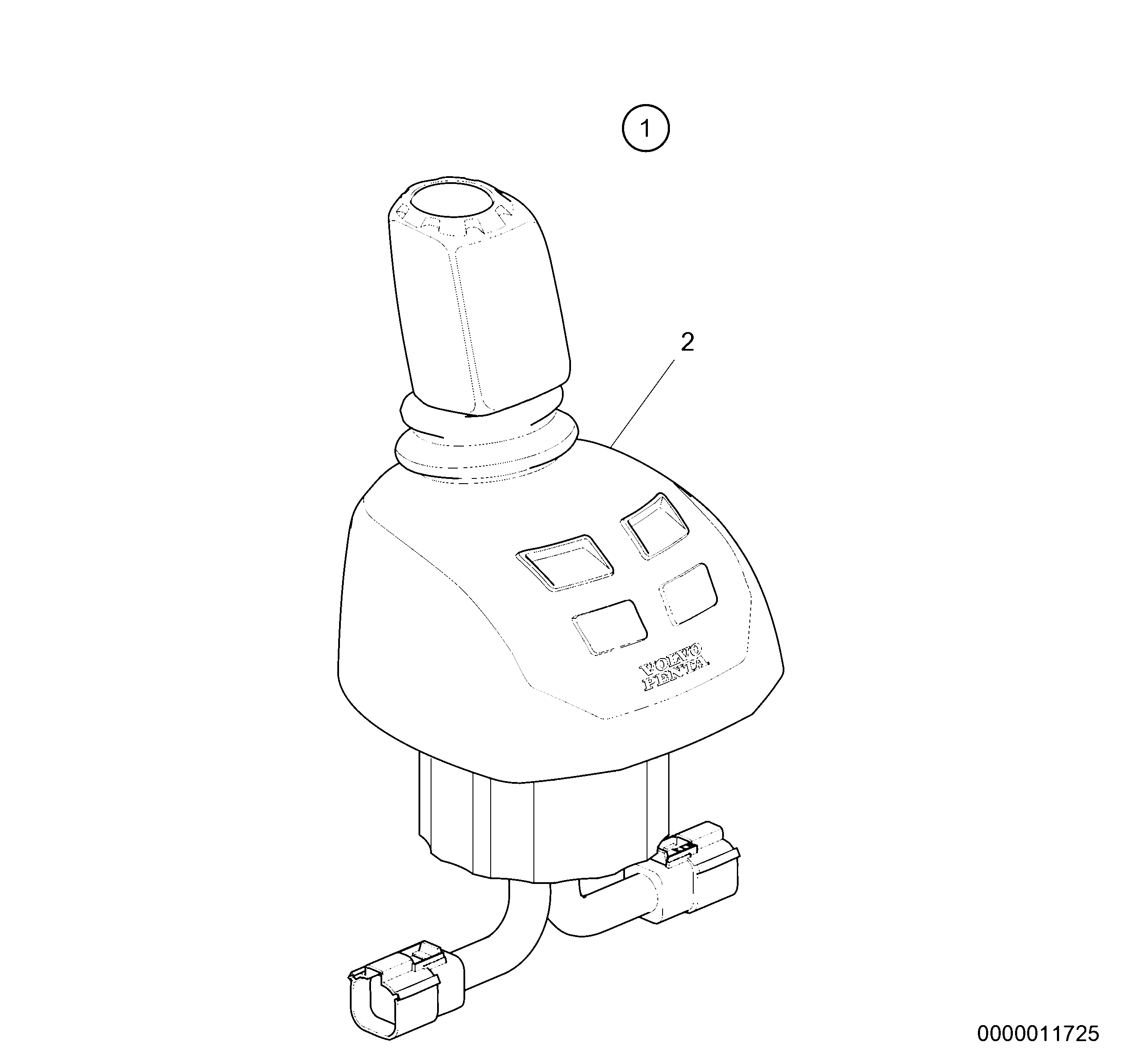 Схема узла Joystick Inboard And Ips With Assisted Docking Thruster Integration, Heavy Duty, Evc 2.0