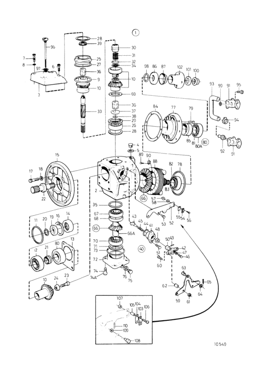 Схема узла Reverse Gear Ms5B: 854907 Для Volvo Penta Ms5B