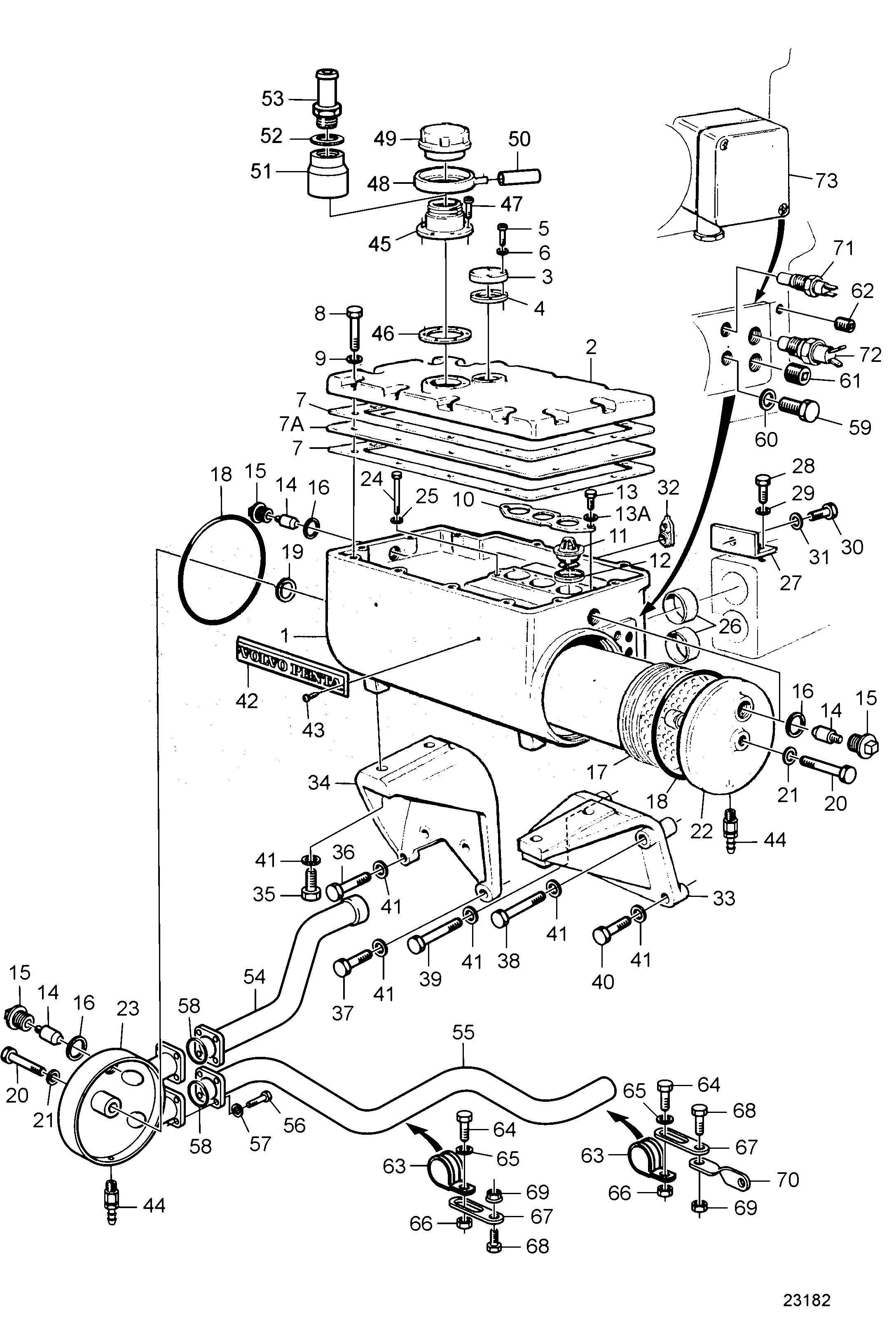 Схема узла Heat Exchanger. Classifiable: Tamd103A-A Aux