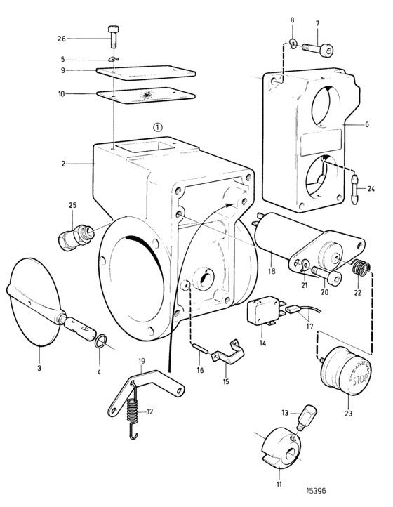 Схема узла Emergency Stop Control, Components Для Volvo Penta Tamd122D