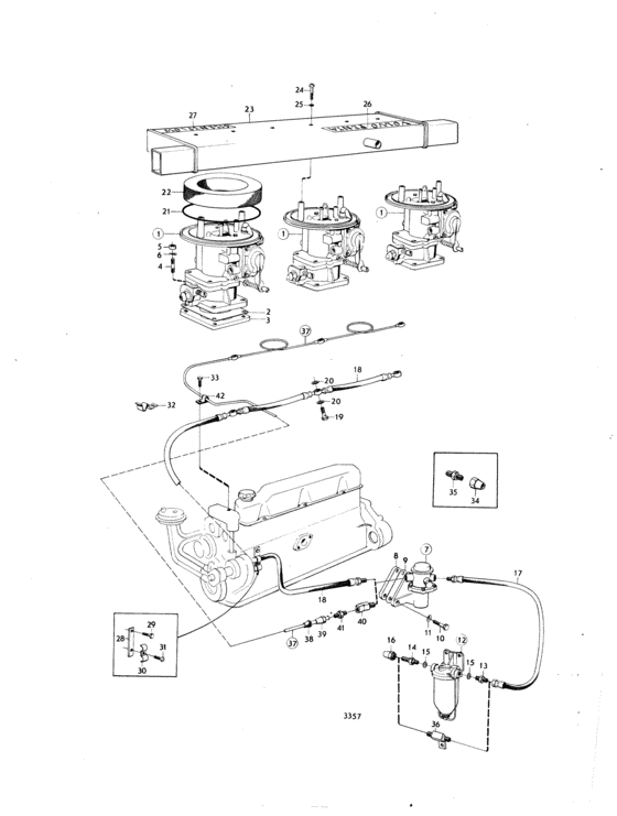 Схема узла Fuel System: A Для Volvo Penta Aq170A
